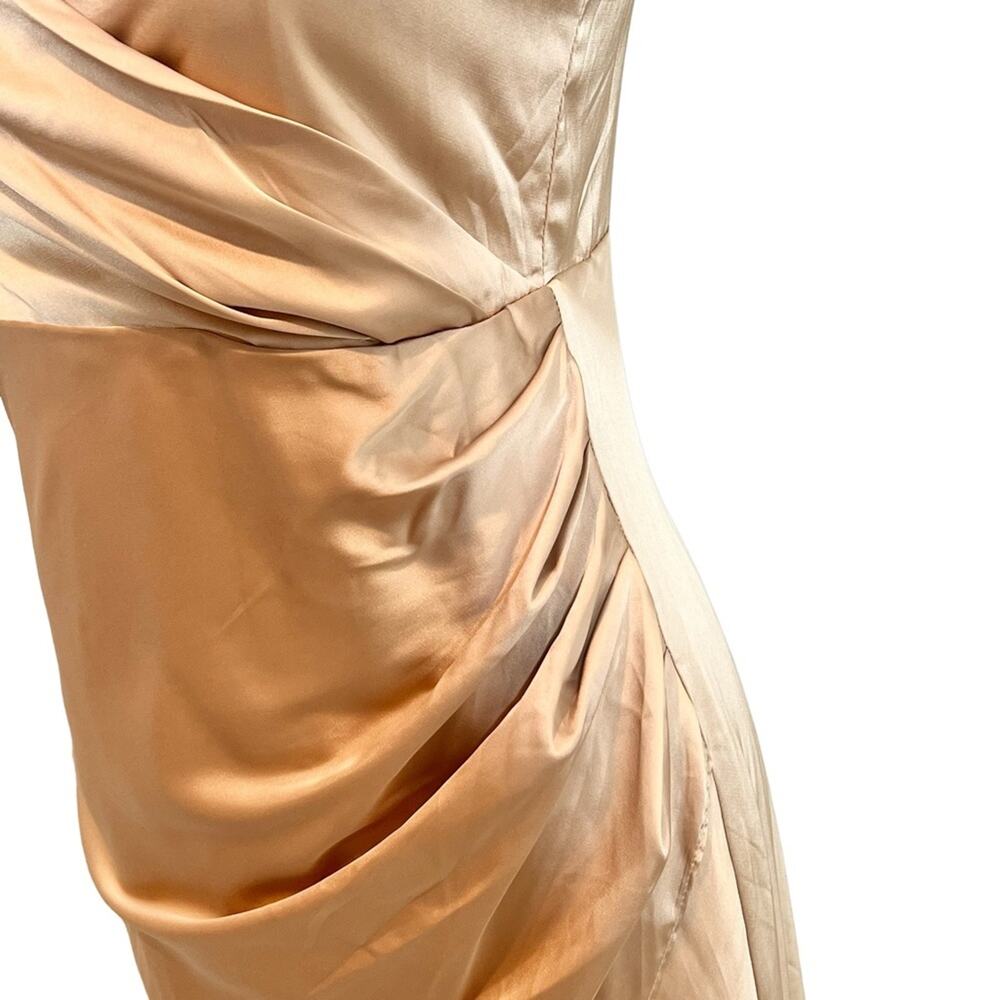 NWT Hello Molly Champagne Front Slit Spaghetti Strap Dress Size 8 / Large - Picture 4 of 7